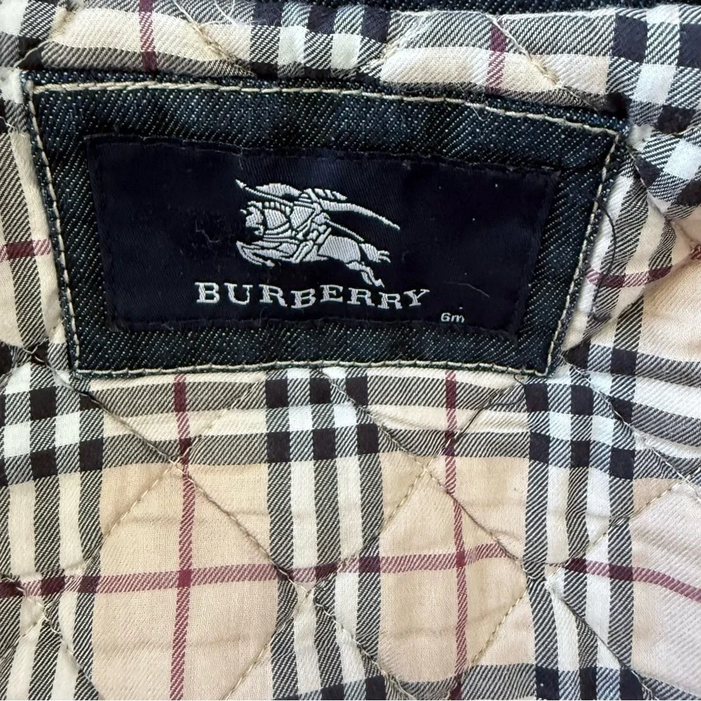 Burberry Baby kid vest jacket Jean denim 3/6 months lightly fleeced blue - Picture 3 of 5
